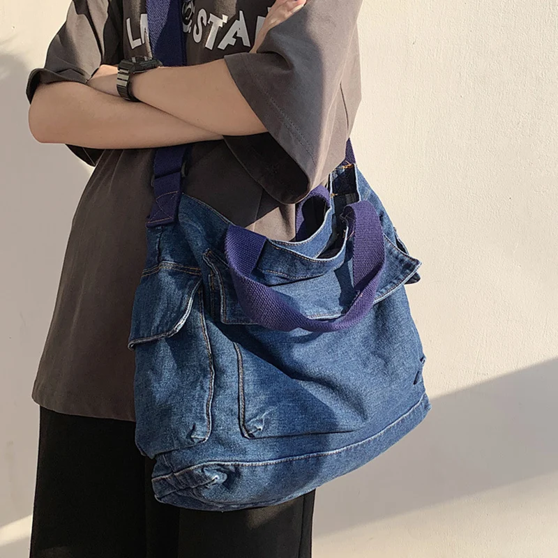 

Woman Designer Shoulder Bag Fashion Tide Brand Crossbody Bags High Capacity Solid Color Tote Bag Lady New Cowboy Handbags Purse