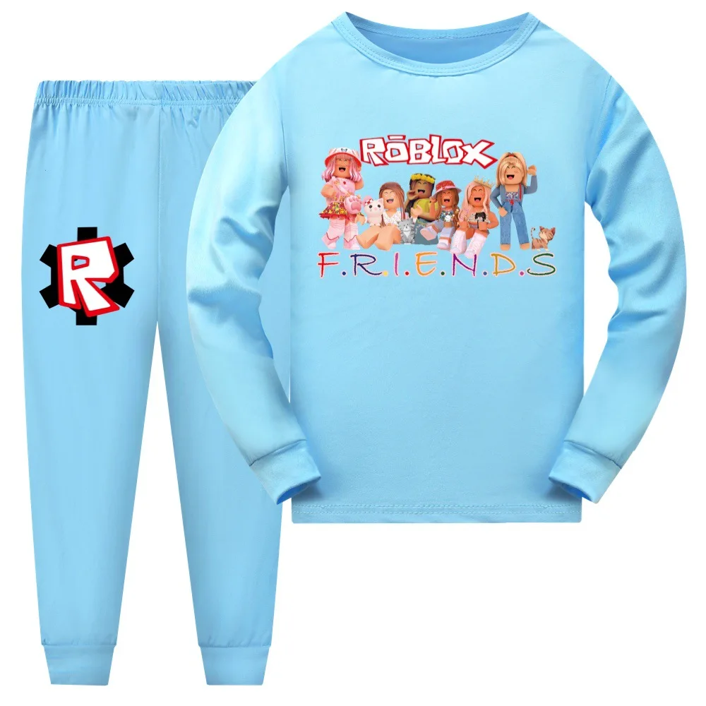 ROBLOX Children Pajamas Sets Kids Sleepwear suit Sleeved T-Shirts Trousers  Boy clothes Pj's Infant pijama Fashion Tops Pant - AliExpress