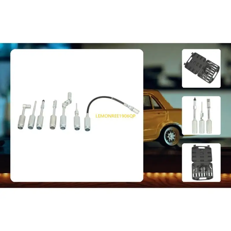 N80F Grease Guns Adapter Nozzle Couplers Fittings, 90 Degree Lubrication Tool Suitable for Hard to Reach Fittings Repair Shop