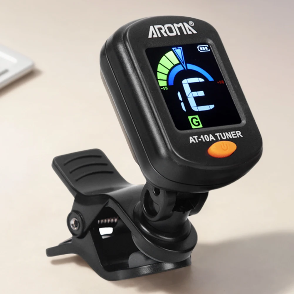 Digital Electronic Tuner Foldable Rotatable Acoustic Guitar Tuner Electric Guitar Tuner for Acoustic Guitar Ukulele Bass Violin