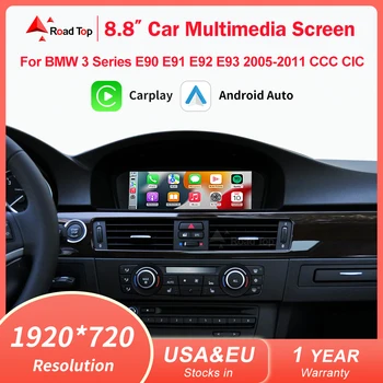8,8 "1920*720 pantalla Multimedia inalámbrica CarPlay Android Auto para BMW 3 Series E90 E91 E92 E93 5 Series E60 E61 pantalla táctil 1