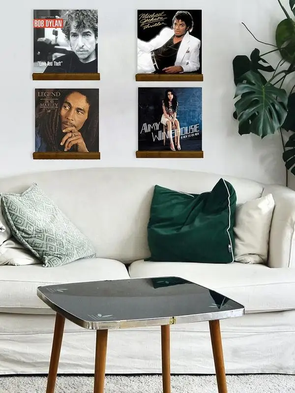 Wood Vinyl Record Shelf Wall Mount Record Storage Racks Vinyl Record Shelves Album Display Holder Living Room Decoration 4