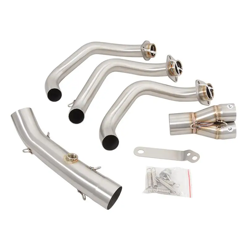 Motorcycles Exhaust System Muffler Header Mid Pipe Stainless Steel For Yamaha TRACER 900 900GT 15-20 Slip On Without DB Killer - Image 5