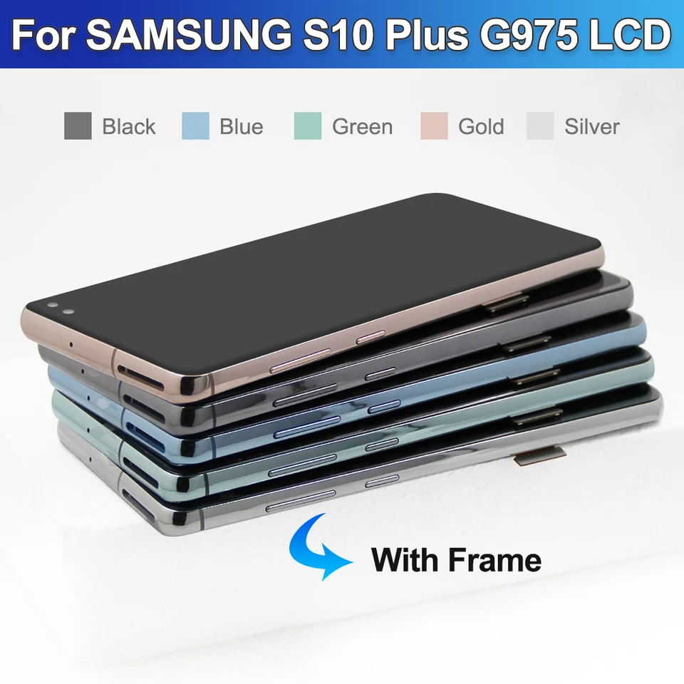AMOLED-scherm voor S10 Plus, Schermvervanging met Framekit voor S10 SM