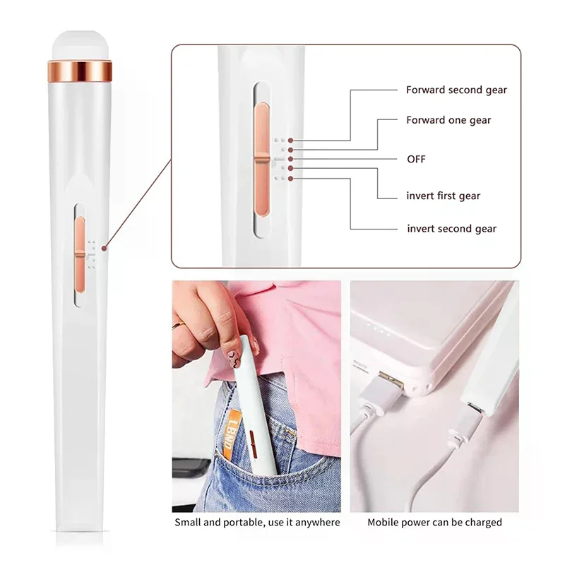 5 in 1 Professional Electric Nail Manicure Set with Light - Multi-Function Nail Drill Machine Kit for Salon & Home DIY Manicure