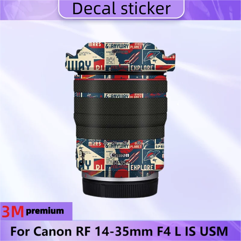 Per Canon Rf 14-35Mm F4 L Is Usm Lens Sticker Pellicola Protettiva Per Decalcomanie Per La Pelle Cappotto Protettivo Antigraffio Rf14-35 14-35 F/4