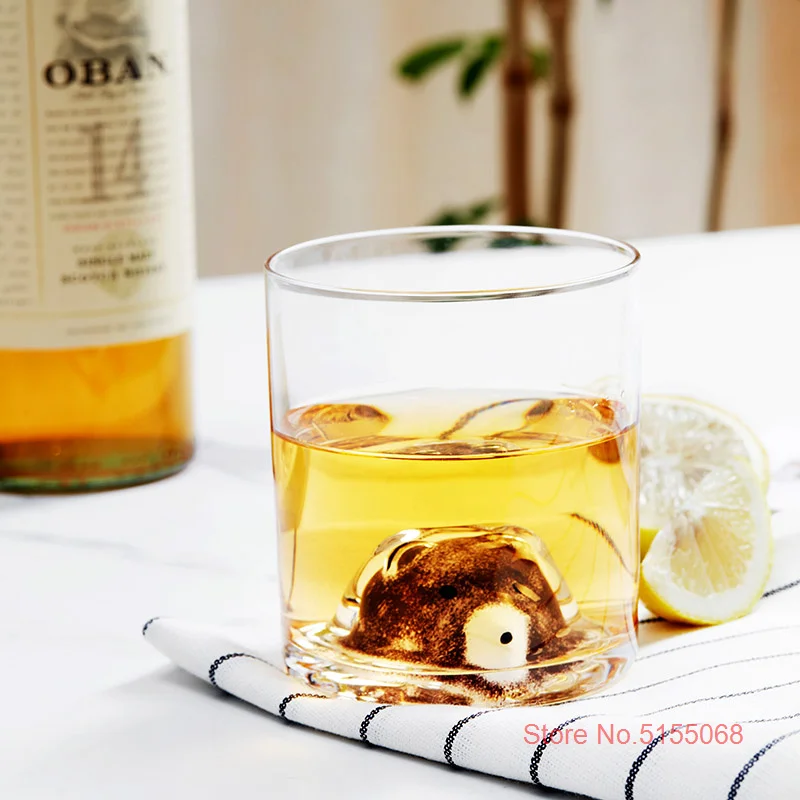 New Friends Whiskey Glass Colorful 3D Animal Head Wine Glass Nordic Style Bear Water Cup Bird Coffee Cup Beer Mug