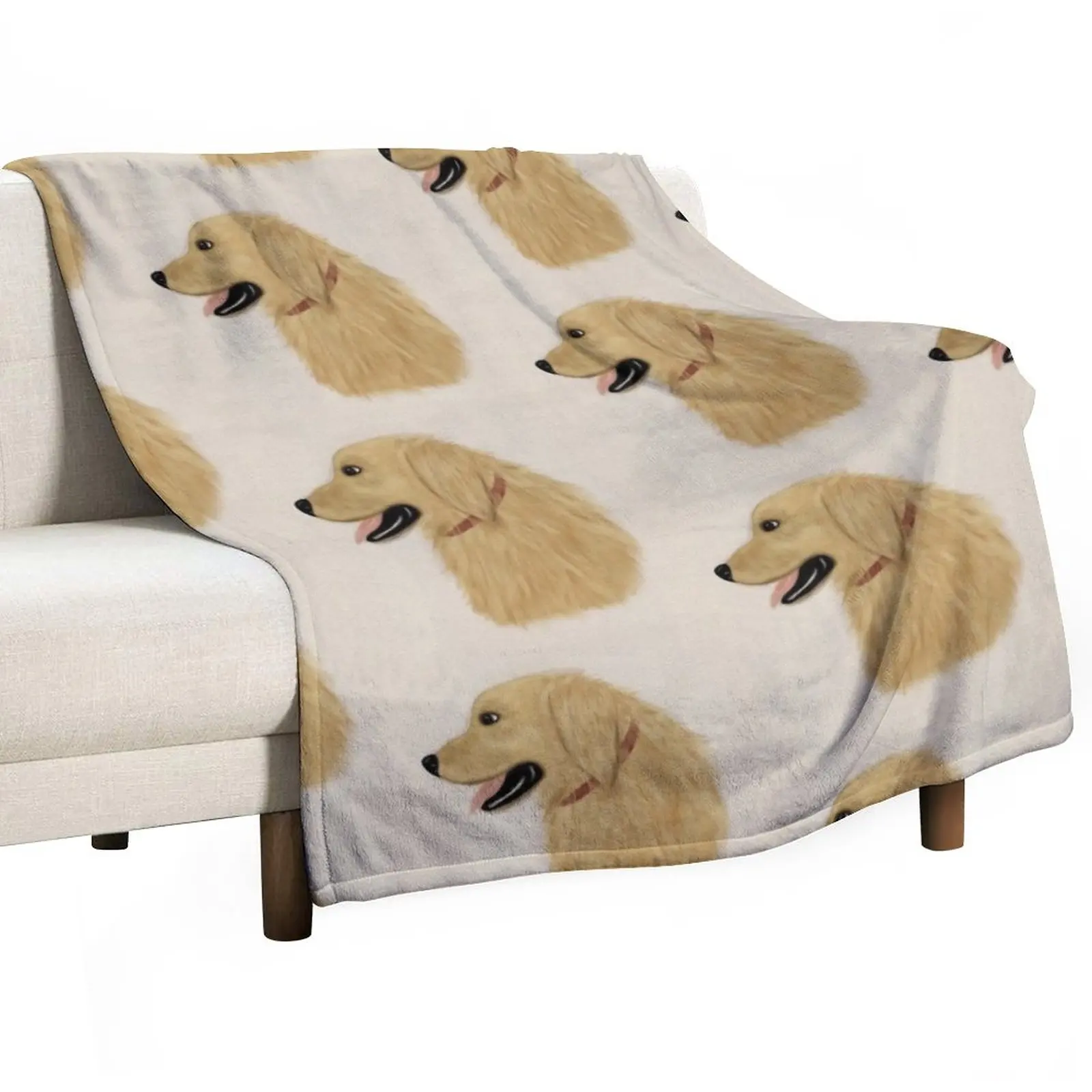 

Golden Retriever Bo watercolor Throw Blanket Stuffeds Tourist Blankets