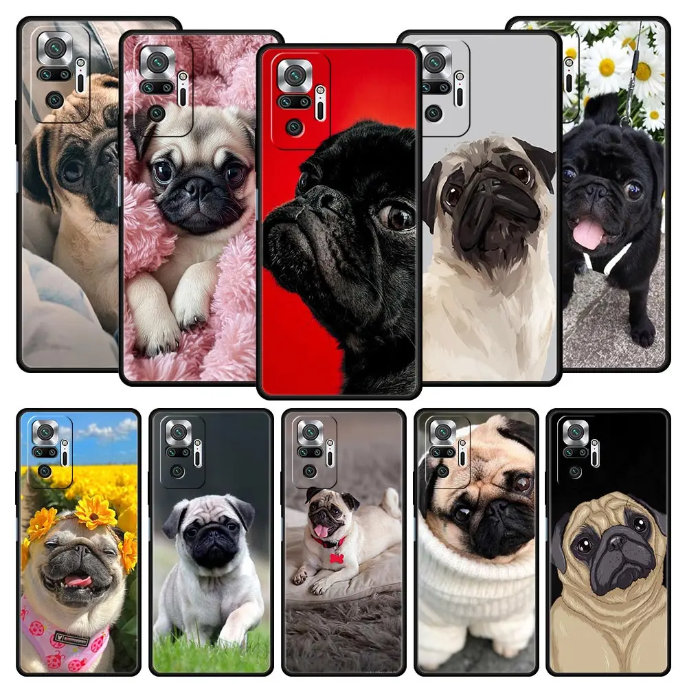 Cute Pug Dog Soft TPU Phone Case
