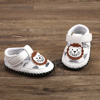 Summer Infant Boy Cartoon Lion Sandals: Comfortable Hollow-out Design, Soft Soled, Anti-slip First Walker Shoes 0-15 Months 3