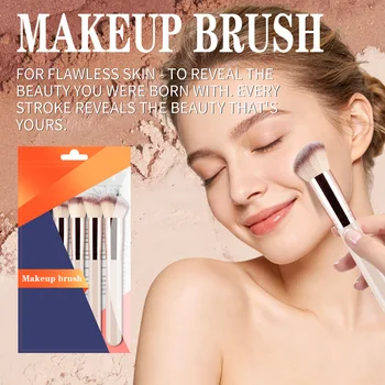 Set di pennelli per il trucco da 7 pezzi: pennello per cipria, fard, correttore, ombretto, sopracciglia, strumenti per il trucco del viso e degli occhi