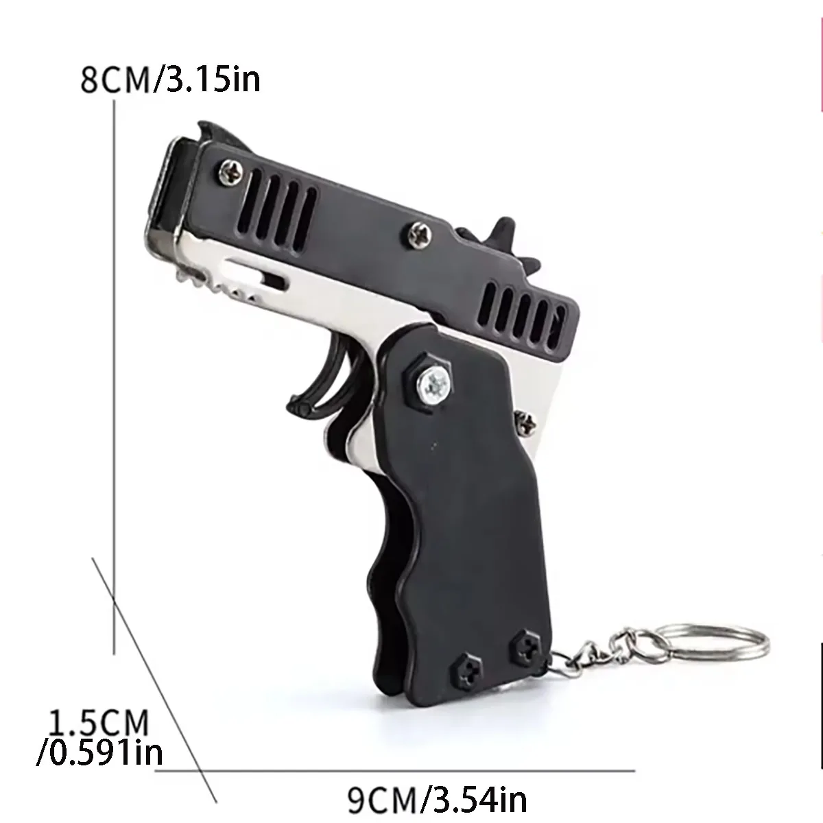 Children'S Simulation Toy Gun Boys Competitive Shooting Boys Gift Stretch Folding Can Be Fired Rubber Band Toy Gun 6
