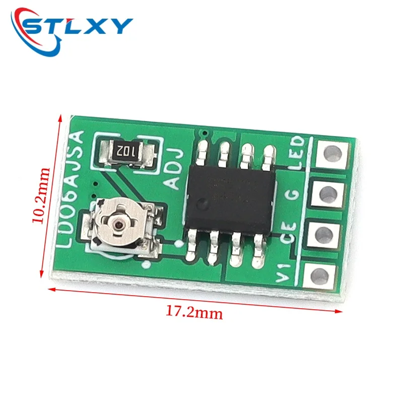 Stlxy LED 드라이버 30-1500MA 정전류 조절 가능 모듈 PWM 제어 보드 USB LED 손전등용 18650 리튬이온 DC 3.3V 3.7V