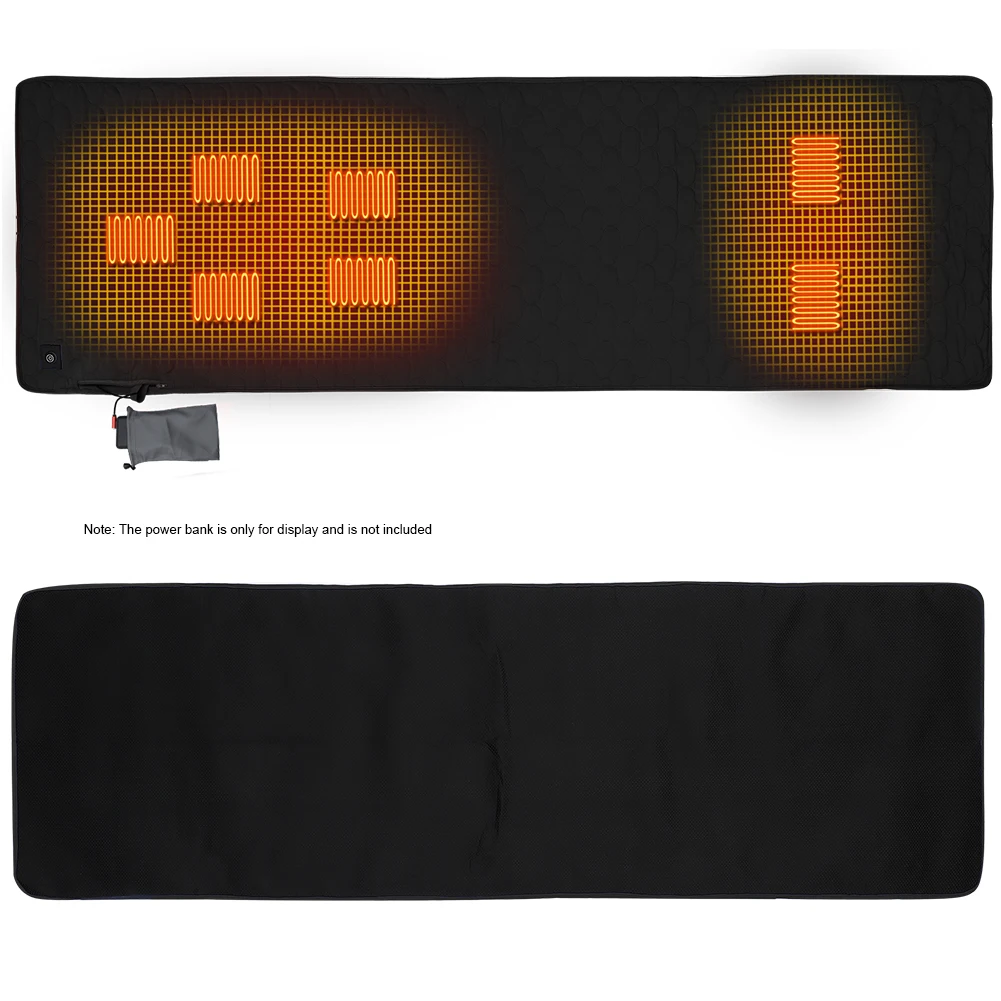 7 Zones Winter Sleeping Pad 38 To 65 3 Gear Insulation Heated Mat USB Powered for