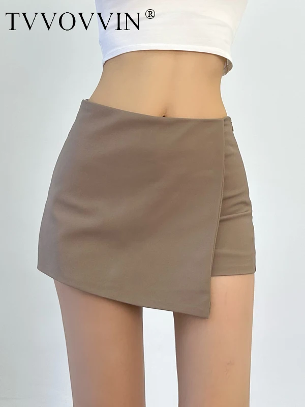 

2023 New Irregular WOMENGAGA Suit Pants Skirt Girls Unique Design Hip Wrapping Fashionable Low-waisted Trouser Skirt 32SH
