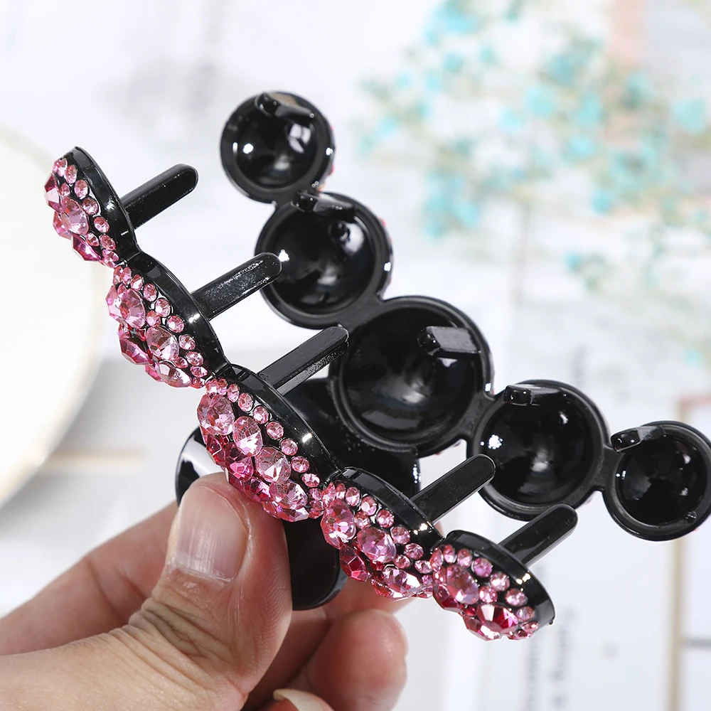 10CM Rhinestone Hair Claw Clip For Women Temperament Ponytail Hairpin Shark Clip Hair Crab Girls Korean Fashion Hair Accessories