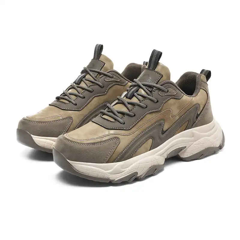 נעליים גדולות בצבע חאקי כהה מסוגננות לנשים, נעלי סניקרס מפוארות לנשים, נעלי טניס לנשים, נעלי ספורט יד שנייה, דרגה עליונה 2025, אלגנטיות