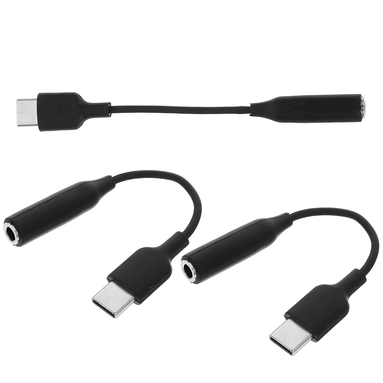 3Pcs 오디오 케이블 유형 C - 3.5mm 어댑터 고음질 USB C - 헤드폰 잭 호환 가능 휴대폰 USB-C 어댑터