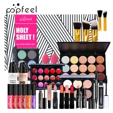 POPFEEL 풀 프로페셔널 메이크업 키트, 아이섀도우 블러쉬 파운데이션, 페이스 파우더, 메이크업 케이스, 한국 화장품, 8-30 개