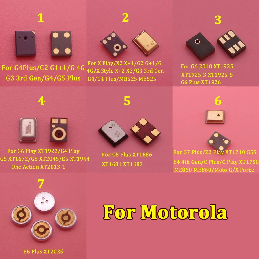 10Pcs Microfono Interno Microfono Altoparlante Per Motorola Moto G8 G7 G6 G5S G5 G4 G2 G Plus E4 E5 E6 C X Z3 Z2 Riproduci Un Trasmettitore Di Azione