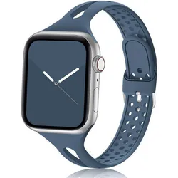 Slim Silicone Watch Straps - Versatile and Durable Bracelet for 42mm 44mm 45mm 49mm (Ice Cyan)