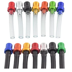 Motorcycle Gas Fuel Cap Single Way Valves Vent Breather Hoses Tubes For Motocross ATV Quad Dirt Pit Bike Fuel Tank Pipe