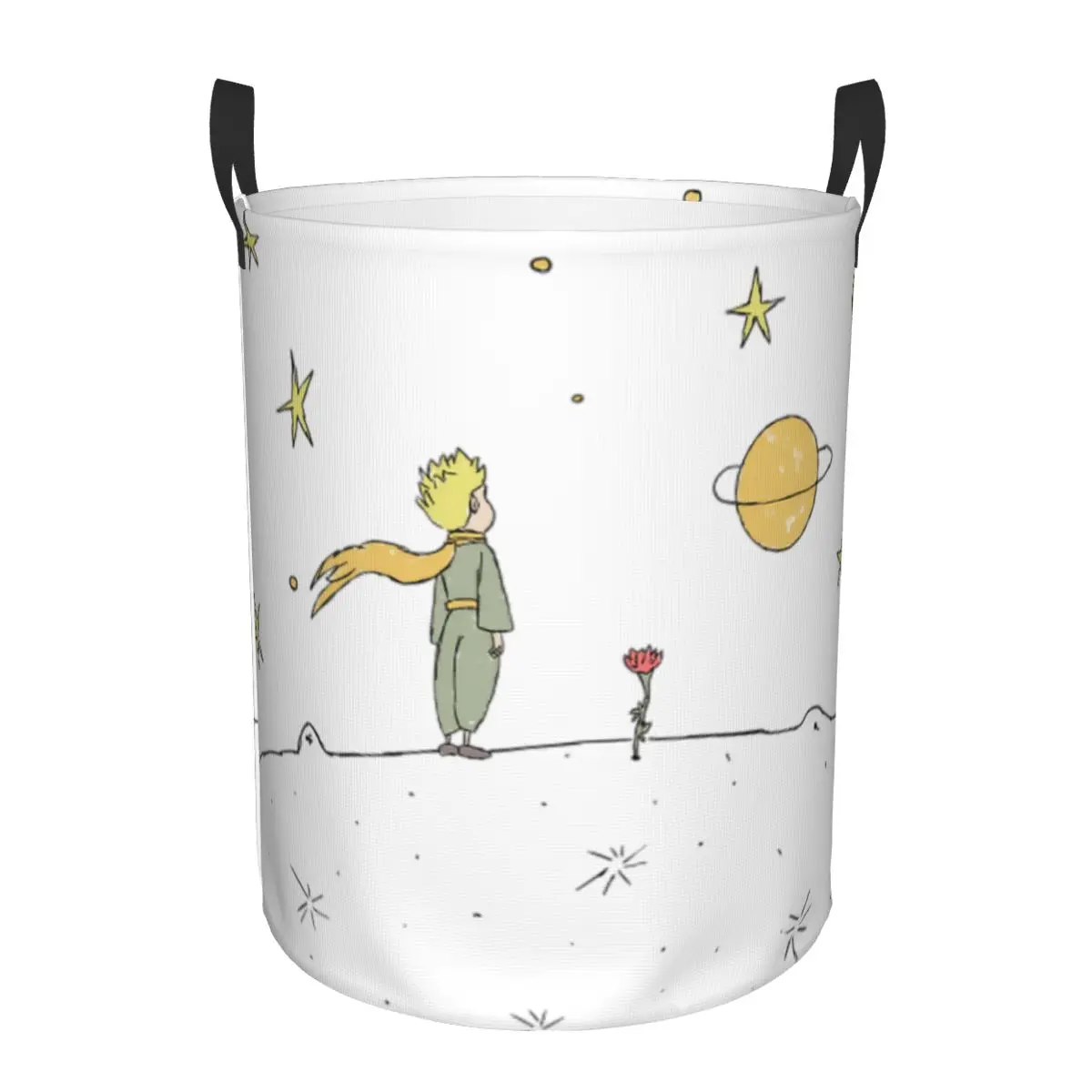 클래식 픽션 어린 왕자 세탁 바구니, 접이식 프랑스 동화 장난감 옷, 망치 보관함, 어린이 보육원