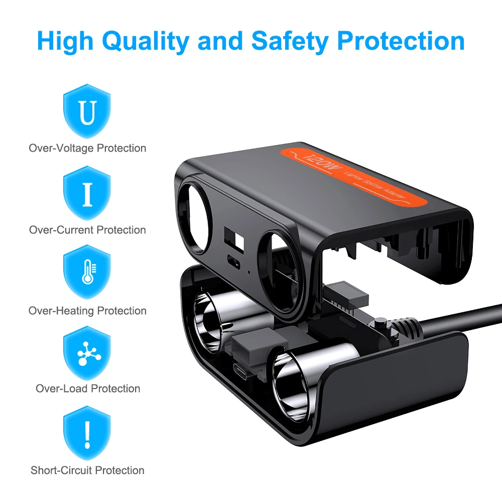 Anchtek 120W ڵ ð   USB   ÷ й Ʈ  LED а  ڵ ׼