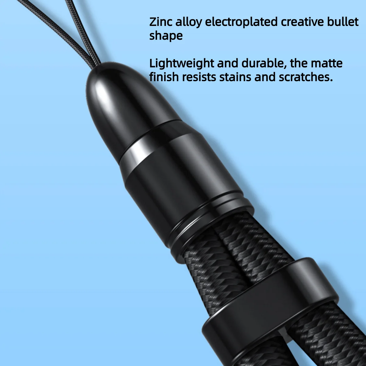 Multifunctional Mobile Phone Strap Bullet Shaped Phone Case Short Rope Adjustable Length Lanyard for Earphones and U-disk
