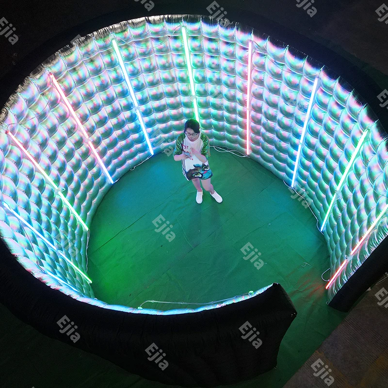 

Wedding Party Decoration 360 Photo Booth Wall LED Tube Inflatable Photobooth Backdrop With Blower