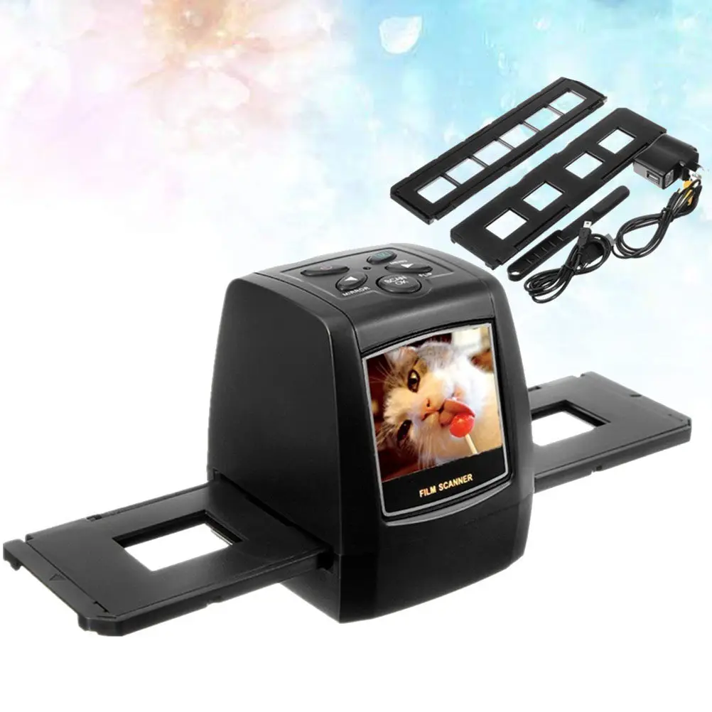 35/135Mm 필름 스캐너 5.0Mp 3600Dpi Usb 2.0 슬라이드 네거티브 디지털 컨버터 휴대용 홈 오피스용 최대 32Gb 카드 사용 가능