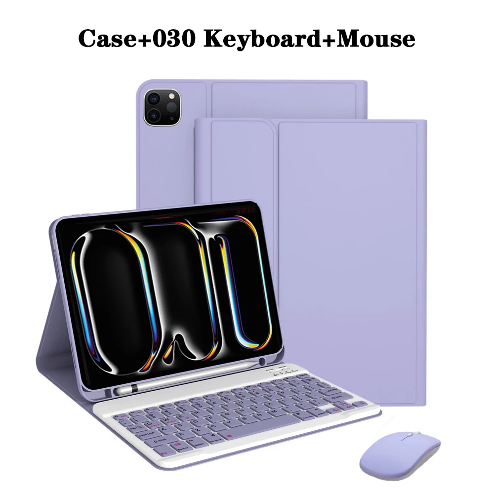 Enhanced Keyboard Case with Detachable Magnetic Cover and Integrated Pencil Holder