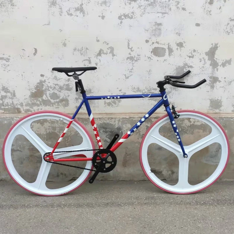 Fixie Bike Fixed Gear Bicicletta Flip-Flop Wheel 700C Single Speed Commuter Accessori Per Ciclismo Telaio In Acciaio