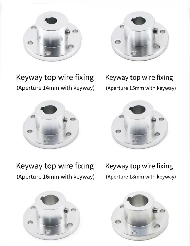 Flanschkupplung Aluminiumlegierung - Omnidirektionale Radverbindung 32mm Mit 15mm Keilnut