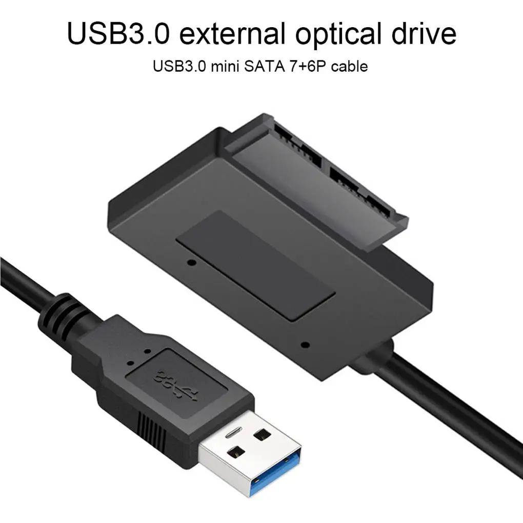 

USB3 0 USB2 0 to Mini Sata 7 6 13Pin Adapter Converter Cable for Laptop CD DVD ROM Slimline Drive