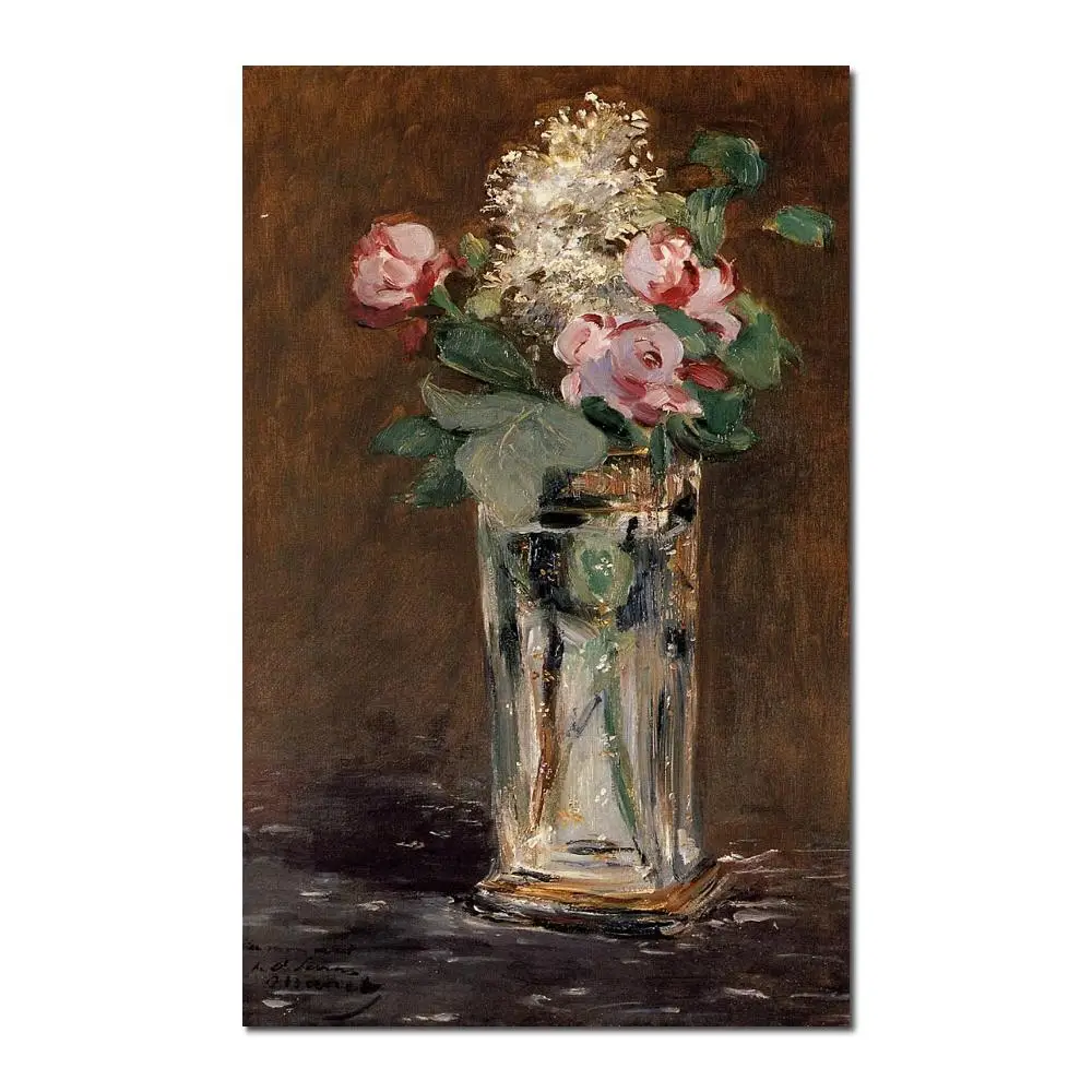 

Современные красочные картины цветы в хрустальной вазе от Edouard Manet высокое качество ручная роспись