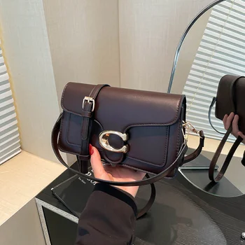 2026 New Niche Luxury Solid Color Tote Bag Vintage Minimalist Square Bag Fashion Versatile Crossbody Bag