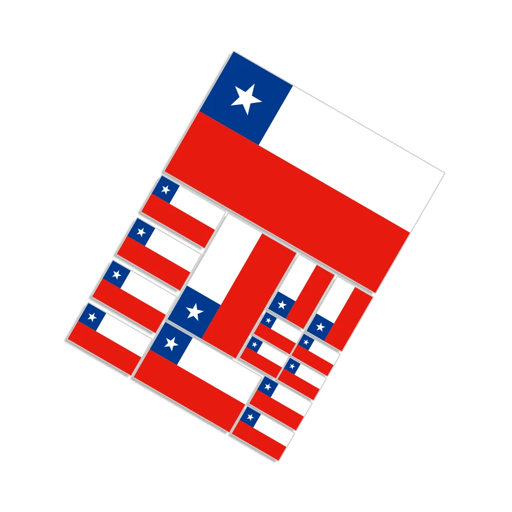 Flag Vinyl Stickers Set - Spain, Poland, Israel, Palestine, Japan, UK, France - for Car, Mirror, Motorcycle, or Laptop