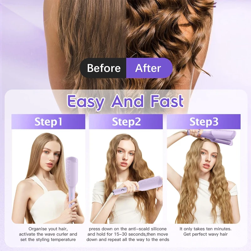 32mm Hair Wave Curling Iron Professional French Egg Roll Hair Curler Corrugated Wavy Styler Fast Heating Volumizing Styling Tool Hair curler Hair iron Hair tools