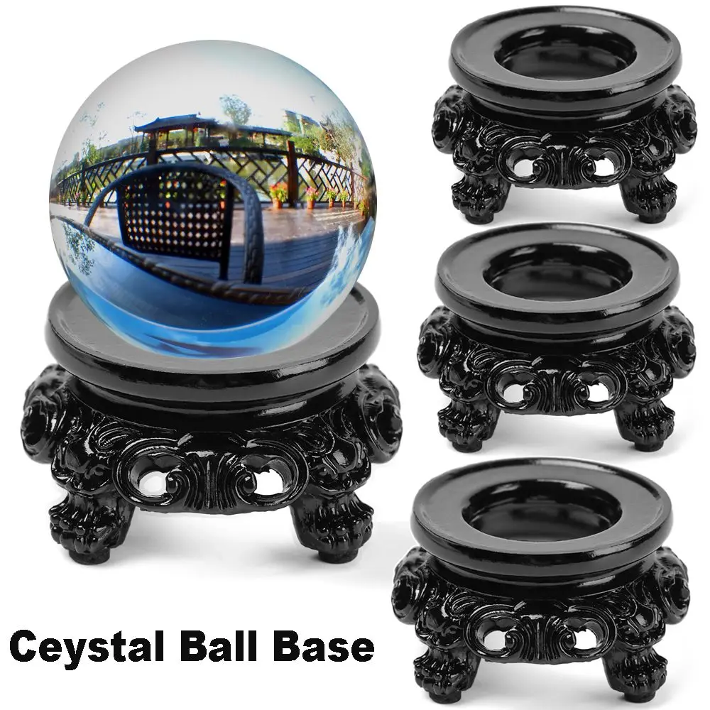 Description Picture 2 of itemCarved Crystal Ball Base Holder Resin Display Support Photography Props Stand Sphere Egg Stone Desktop Ornament Home Decor