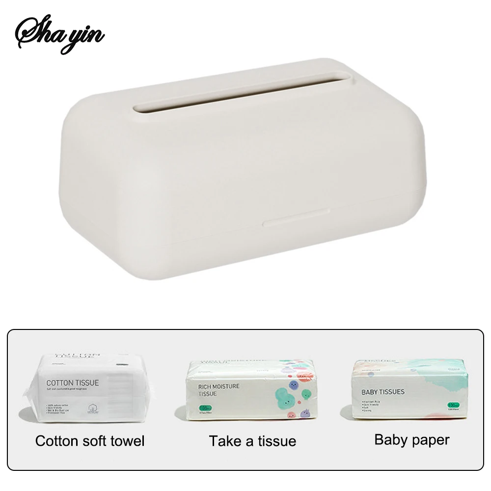 Light Luxury Tissue Box Soft Waterproof Tissue Box Cover Silicone Reusable Wet Wipe Holder Bathroom Kitchen Paper Holder