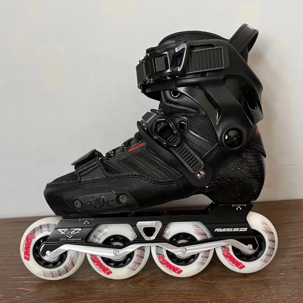 Original Powerslide EVO Hardcore Urban Carbon Fiber Inline Skates Street Adult Roller Skating Shoes Free Skating Patines