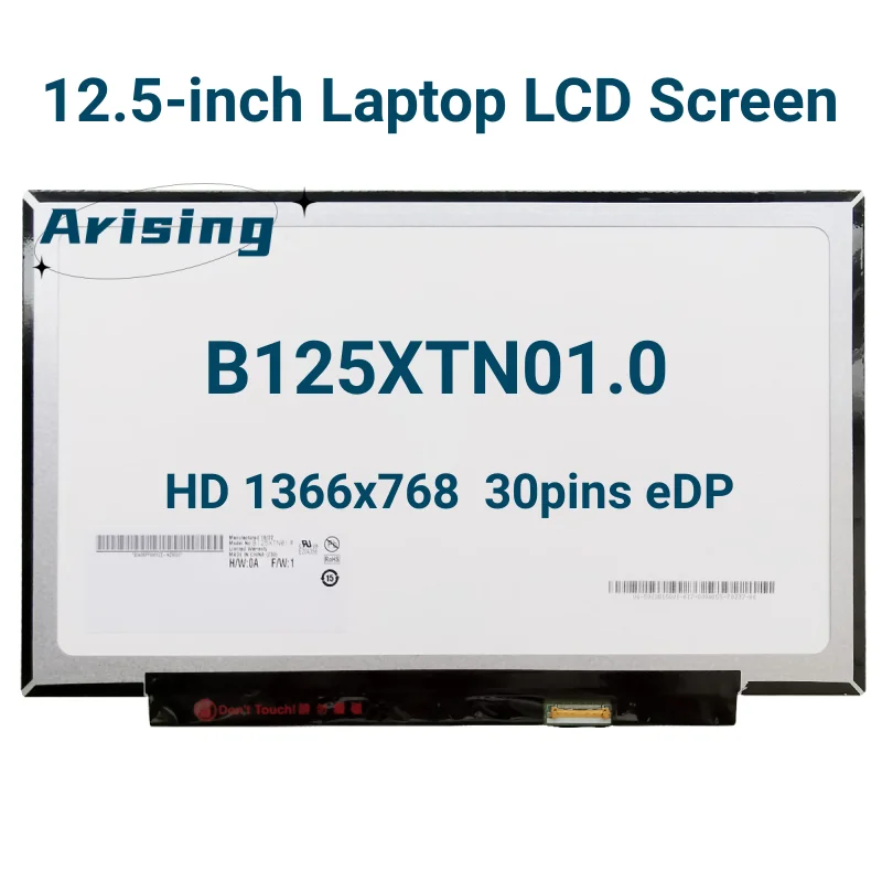 

12.5" Laptop LCD Screen B125XTN01.0 Fit HB125WX1-200 M125NWN1 LP125WH2-TPH1 For Lenovo X240 X250 X260 K2450 1366x768 30pins eDP