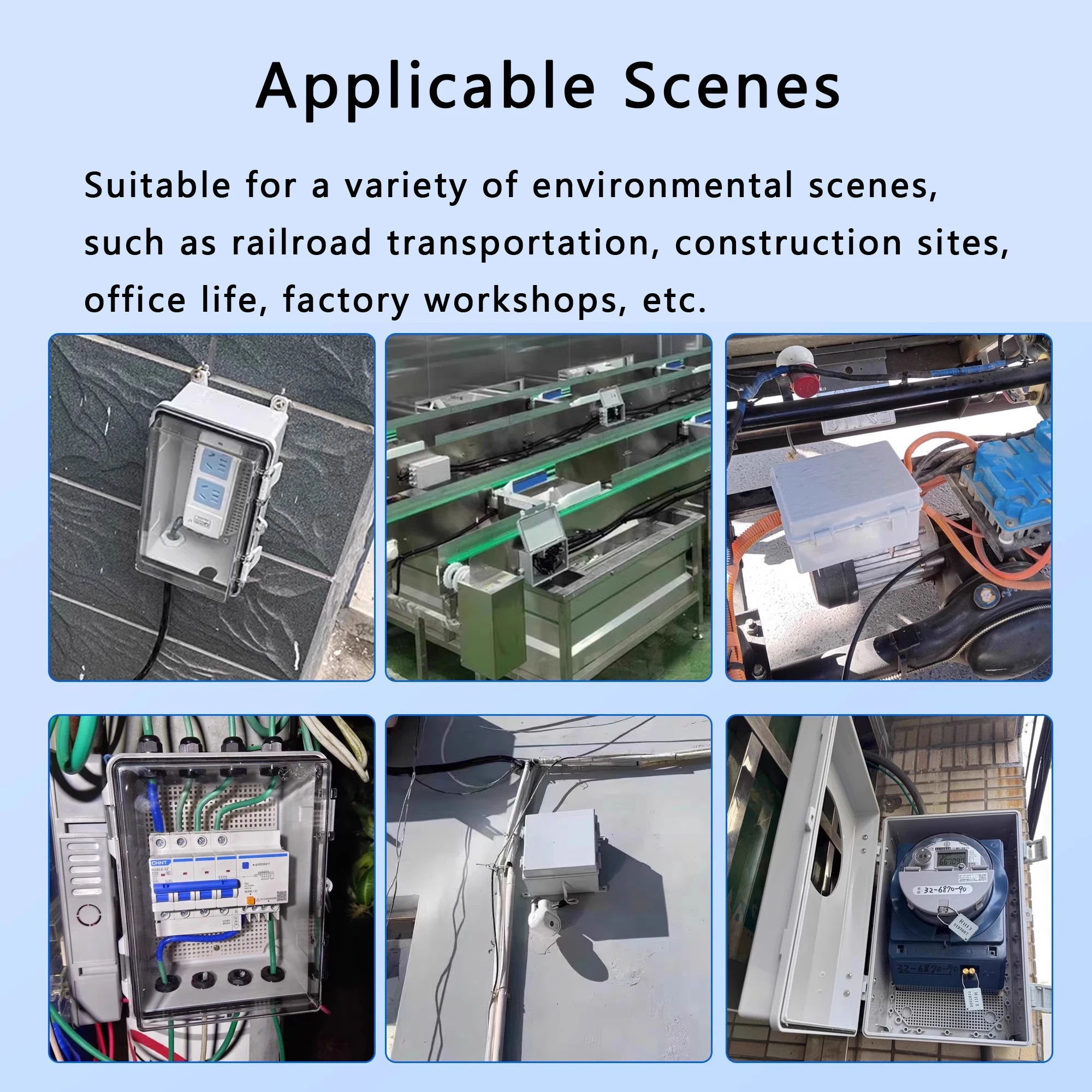 Weatherproof ABS Plastic Junction Box Enclosure with Hinge Buckle
