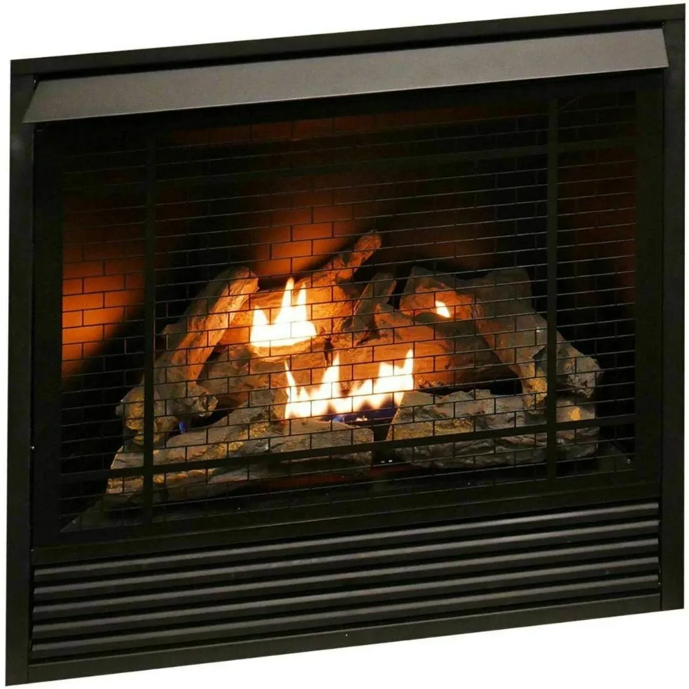 Dual Fuel Ventless Gas Fireplace Insert, Remote Control, 9 Fire Logs, Use with Natural Gas or Liquid Propane 3