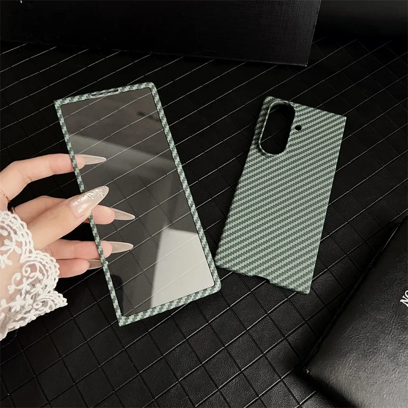 Kevlar Aramid Fiber Shockproof Case with Built-in MagSafe and 9H Tempered Glass