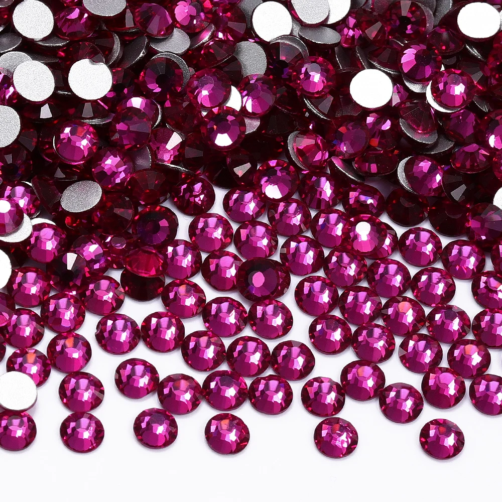 High-Quality Silver Glitter Glass Crystal Rhinestones for Nail Art and Wedding Dress Decoration