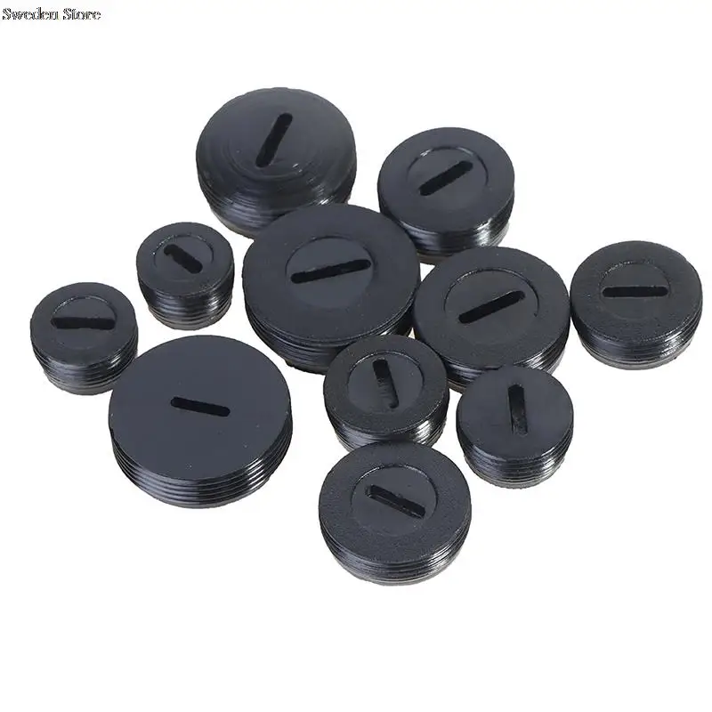 Lot De 10 Capuchons De Support De Balais De Carbone De 16 Mm D'épaisseur Avec Filetage De Raccord De 8 Mm En Plastique Noir Pour Ponceuse à Bande Makita 9403