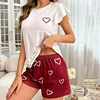 بدلة بيجامة للنساء طقم بيجامات نسائي مثير طقم ثوب نوم صيفي نسائي بدلة منزلية شورت بيجامات ملابس نوم سروال للسيدات