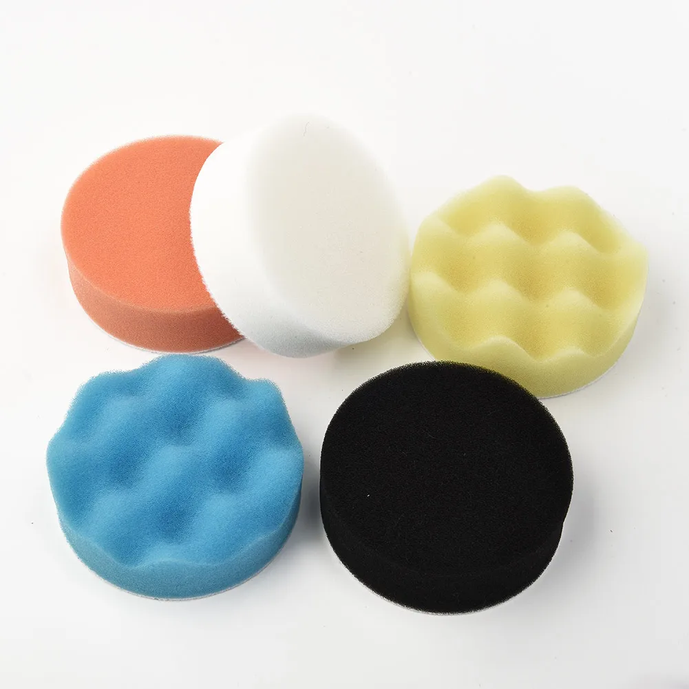50pcs 3 Inch/75mm Car Polishing Sponge Foam Pads Discs Car Cleaning Buffing Waxing Tool Body Scratch Repair Tool